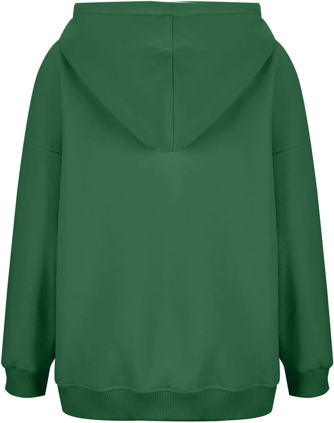 Oversized Hoodie for Women Casual Long Sleeve Pullover Solid Sweatshirt Streetwear Ribbed Fall Winter Top Athleisure