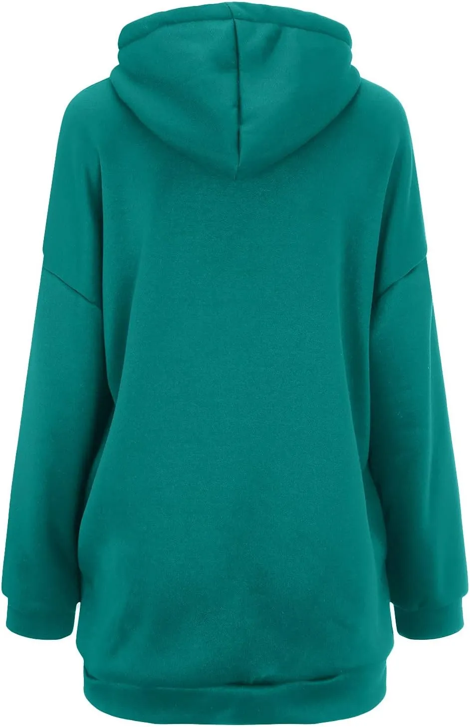 Oversized Hoodies for Women Fall Zip up Hooded Sweatshirts Casual Soild Color Long Fleece Jacket with Pockets