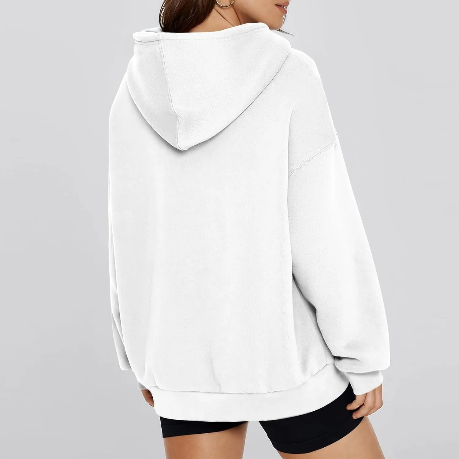 Oversized Hoodies for Women Fleece Pullover Pocket Loose Fit Y2k Hoodie Preppy Cute Sweatshirts Winter Sweaters