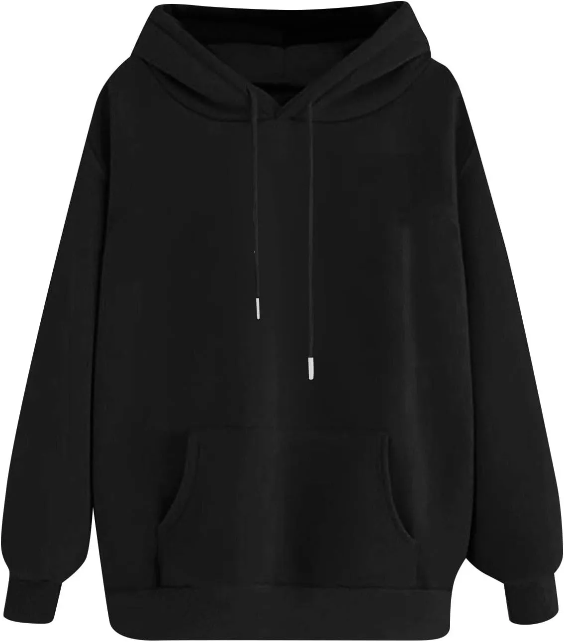 Oversized Hoodies for Women Loose Long Sleeve Crew Neck Sweatshirts Hooded Classic Solid Pullover with Pockets
