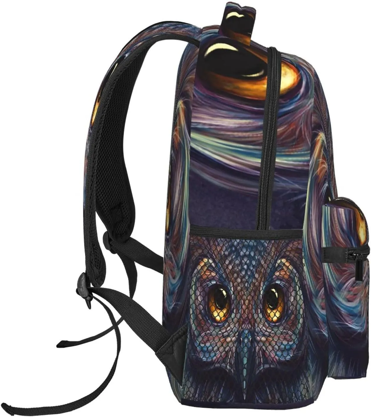 Owl-Colorful-Art-5k-Pt-5120x2880 Backpack Laptop Backpack Sports Travel Shoulder bag Light casual backpack
