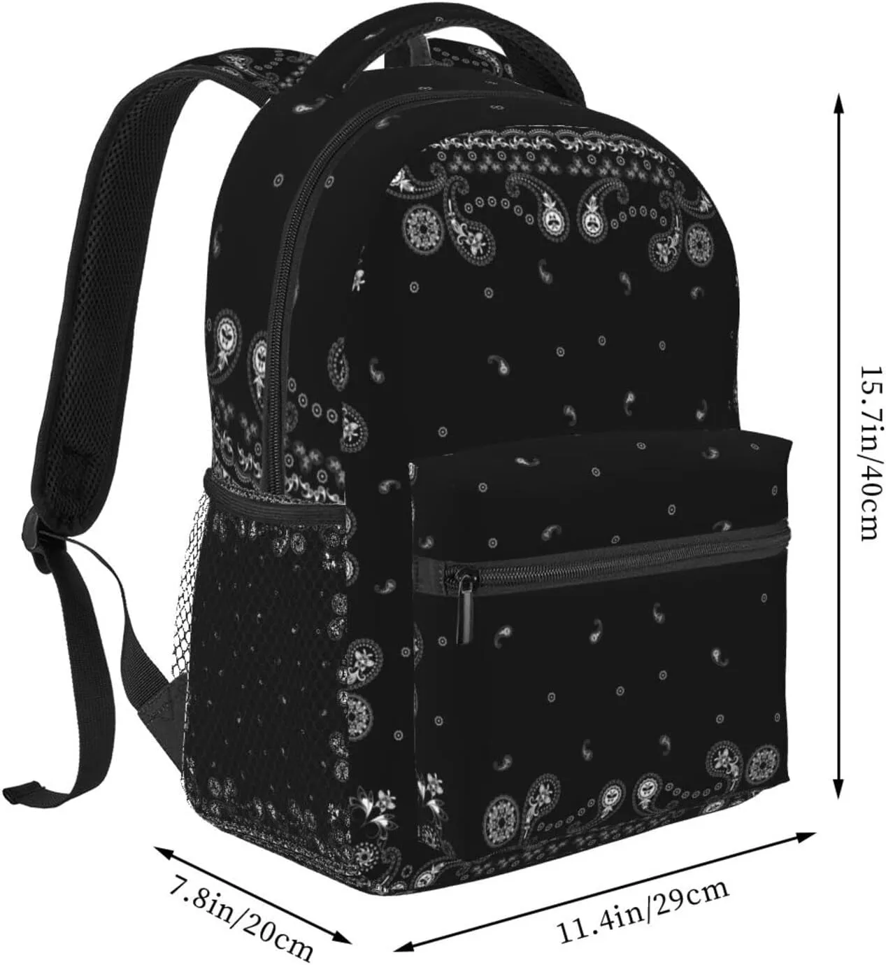 Paisley Pattern Backpack Laptop Backpack Sports Travel Shoulder bag Light casual backpack