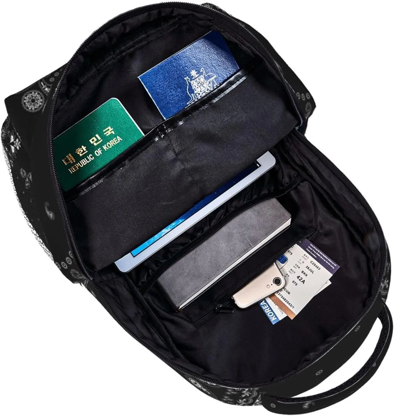 Paisley Pattern Backpack Laptop Backpack Sports Travel Shoulder bag Light casual backpack