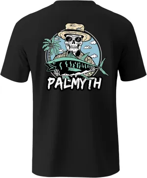 Palmyth Mens Fishing Shirts Short Sleeve UPF 50  T-Shirt UV Sun Protection SPF Tee Quick Dry