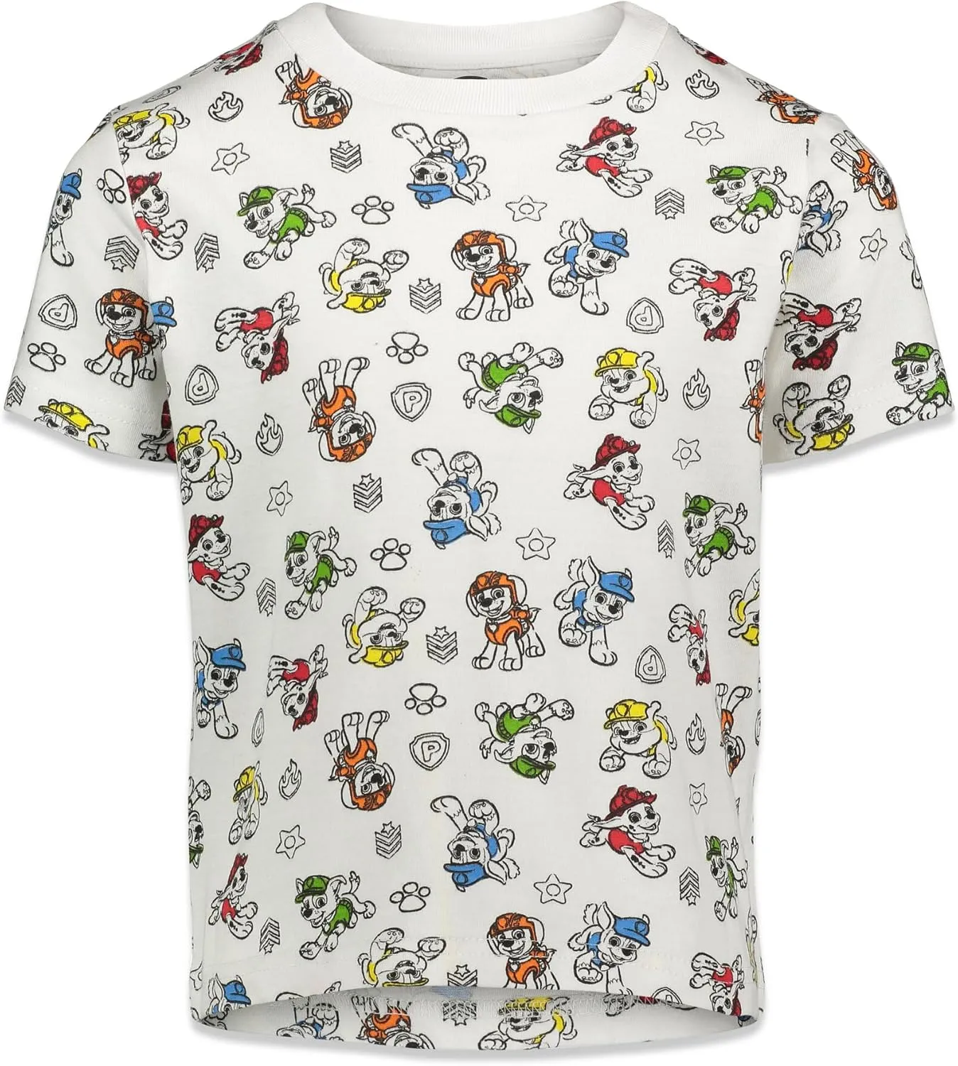 Paw Patrol Chase Marshall Rubble Rocky 4 Pack Graphic T-Shirts Toddler to Big Kid