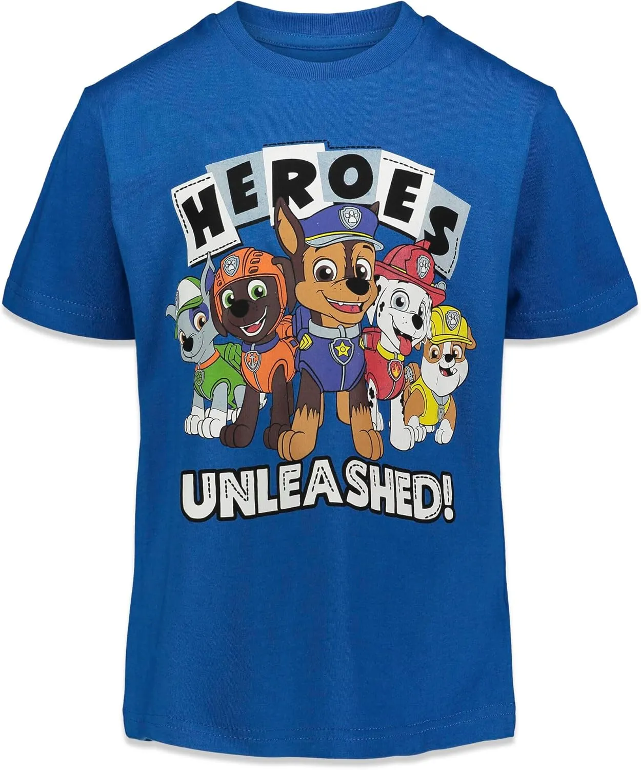 Paw Patrol Chase Marshall Rubble Rocky 4 Pack Graphic T-Shirts Toddler to Big Kid