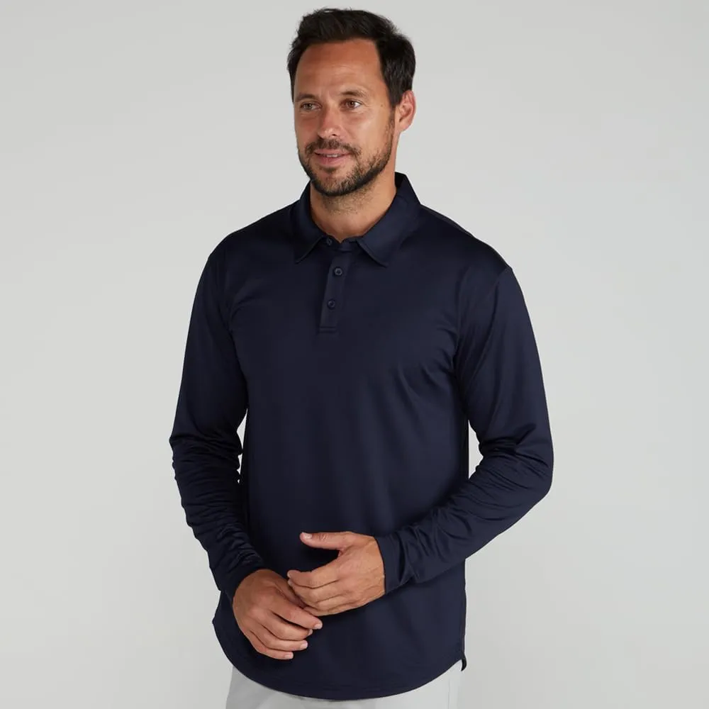 Performance Drop-Cut Polo Long Sleeve Men's Shirt