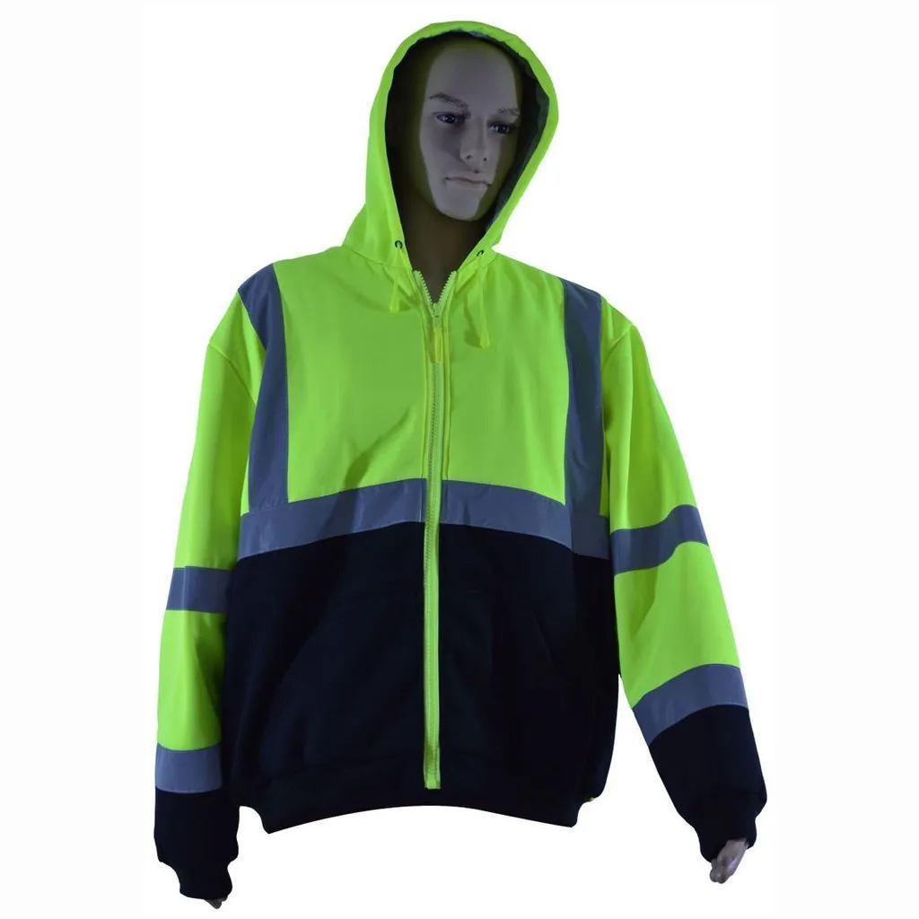 Petra Roc LBHSW-C3 Class 3 Thermal Two Tone Hooded Zip-Up Sweatshirt