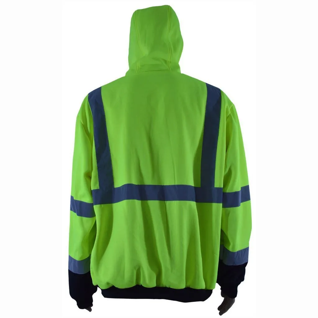 Petra Roc LBHSW-C3 Class 3 Thermal Two Tone Hooded Zip-Up Sweatshirt