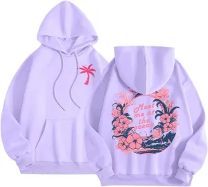 Pink Hoodie Oversized Hoodies for Women, Teen Girls Preppy Sweatshirt Long Sleeve Sweatshirts,Pink