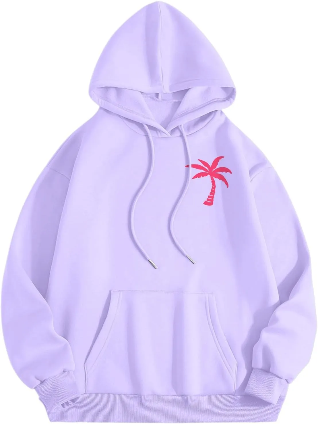Pink Hoodie Oversized Hoodies for Women, Teen Girls Preppy Sweatshirt Long Sleeve Sweatshirts,Pink