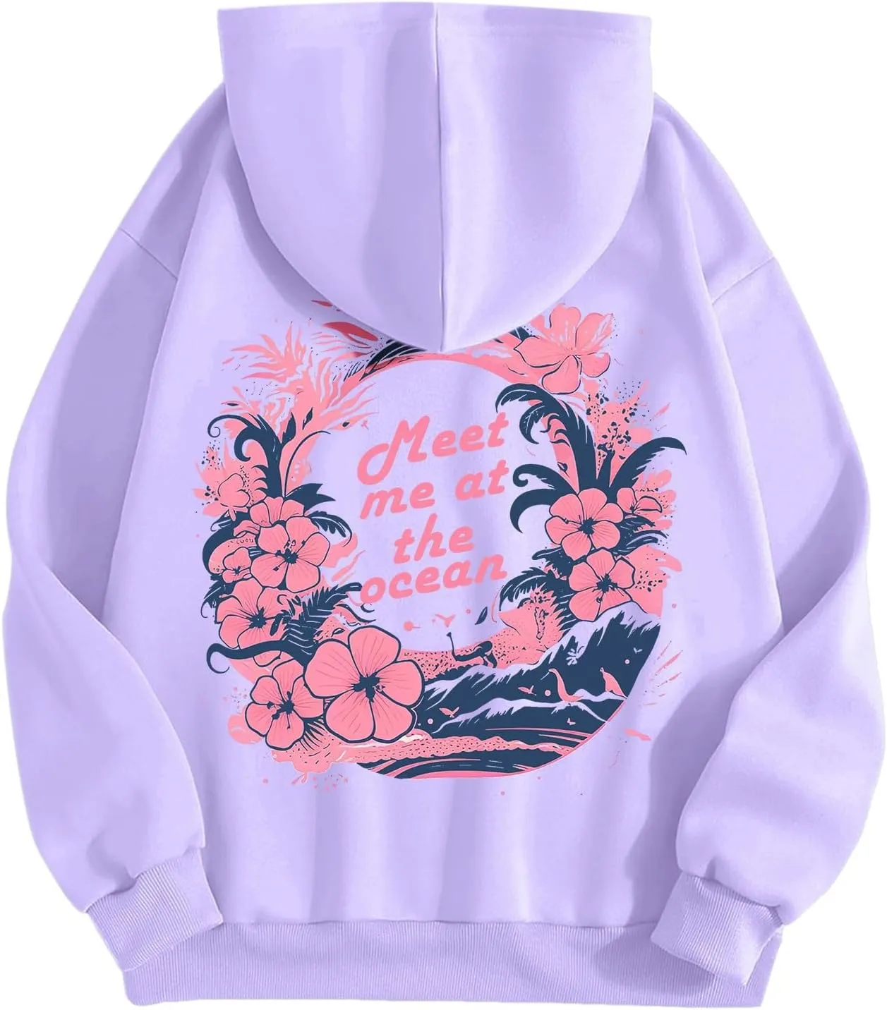 Pink Hoodie Oversized Hoodies for Women, Teen Girls Preppy Sweatshirt Long Sleeve Sweatshirts,Pink