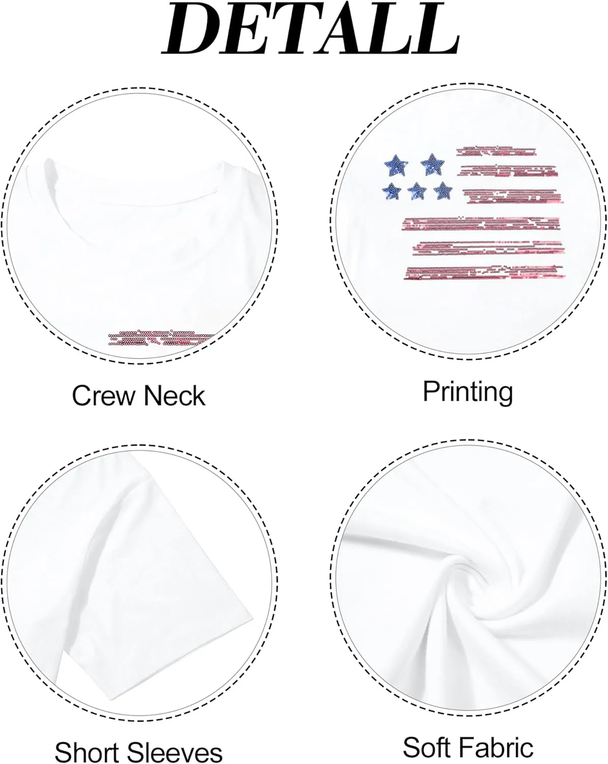 Plus Size American Flag Shirt Women USA Stars T-Shirt 4th of July Memorial Tee Patriotic Sequin American Proud Tops
