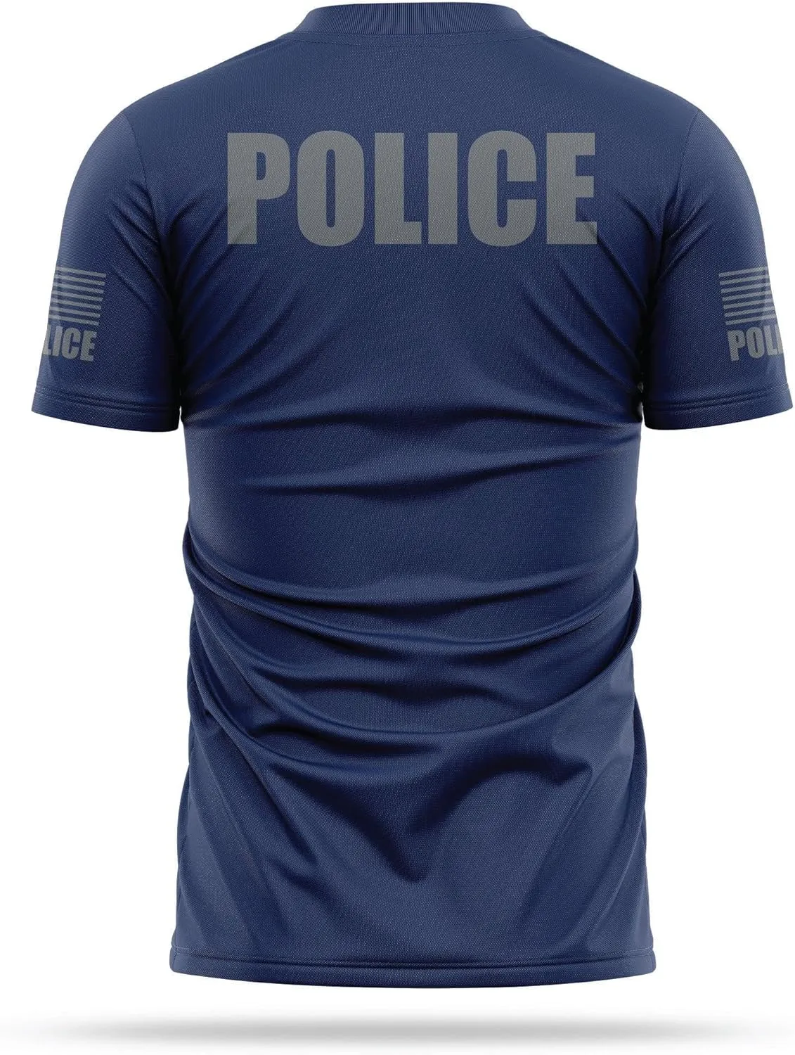 Police Utility Shirts for Men | USA Patriotic Lightweight Tee | Micro Polyester, Moisture-Wicking Quick-Dry Comfort.