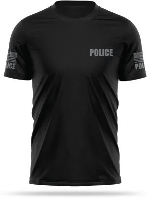 Police Utility Shirts for Men | USA Patriotic Lightweight Tee | Micro Polyester, Moisture-Wicking Quick-Dry Comfort.