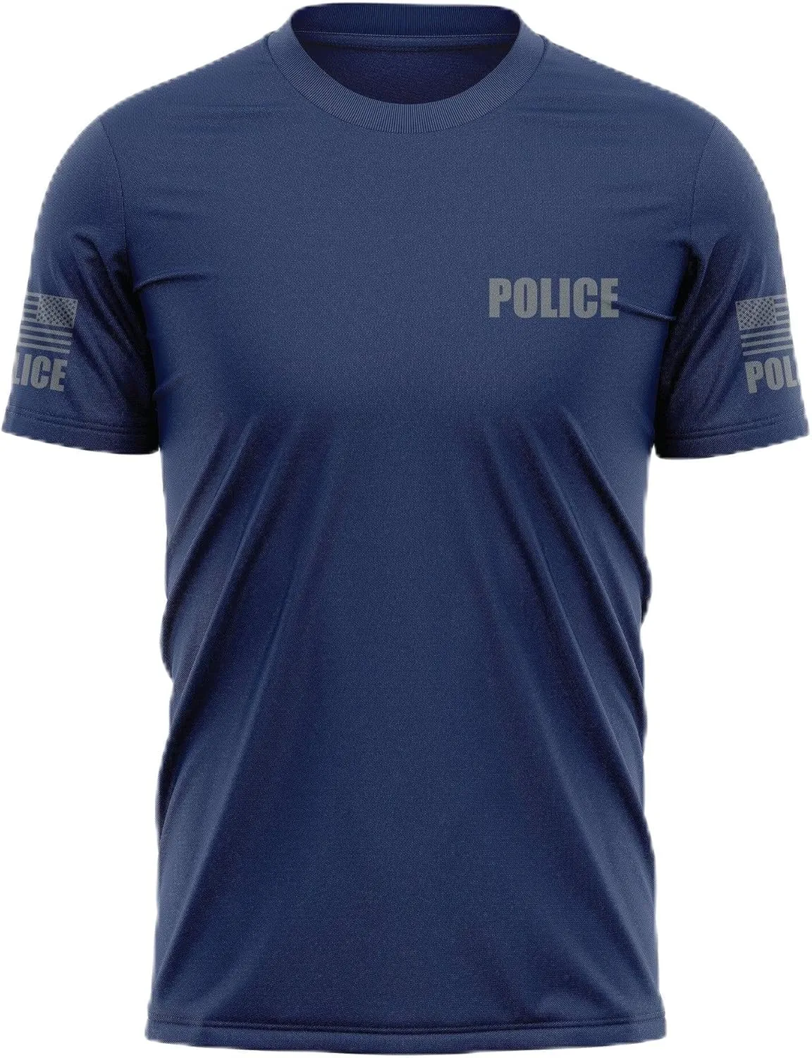 Police Utility Shirts for Men | USA Patriotic Lightweight Tee | Micro Polyester, Moisture-Wicking Quick-Dry Comfort.