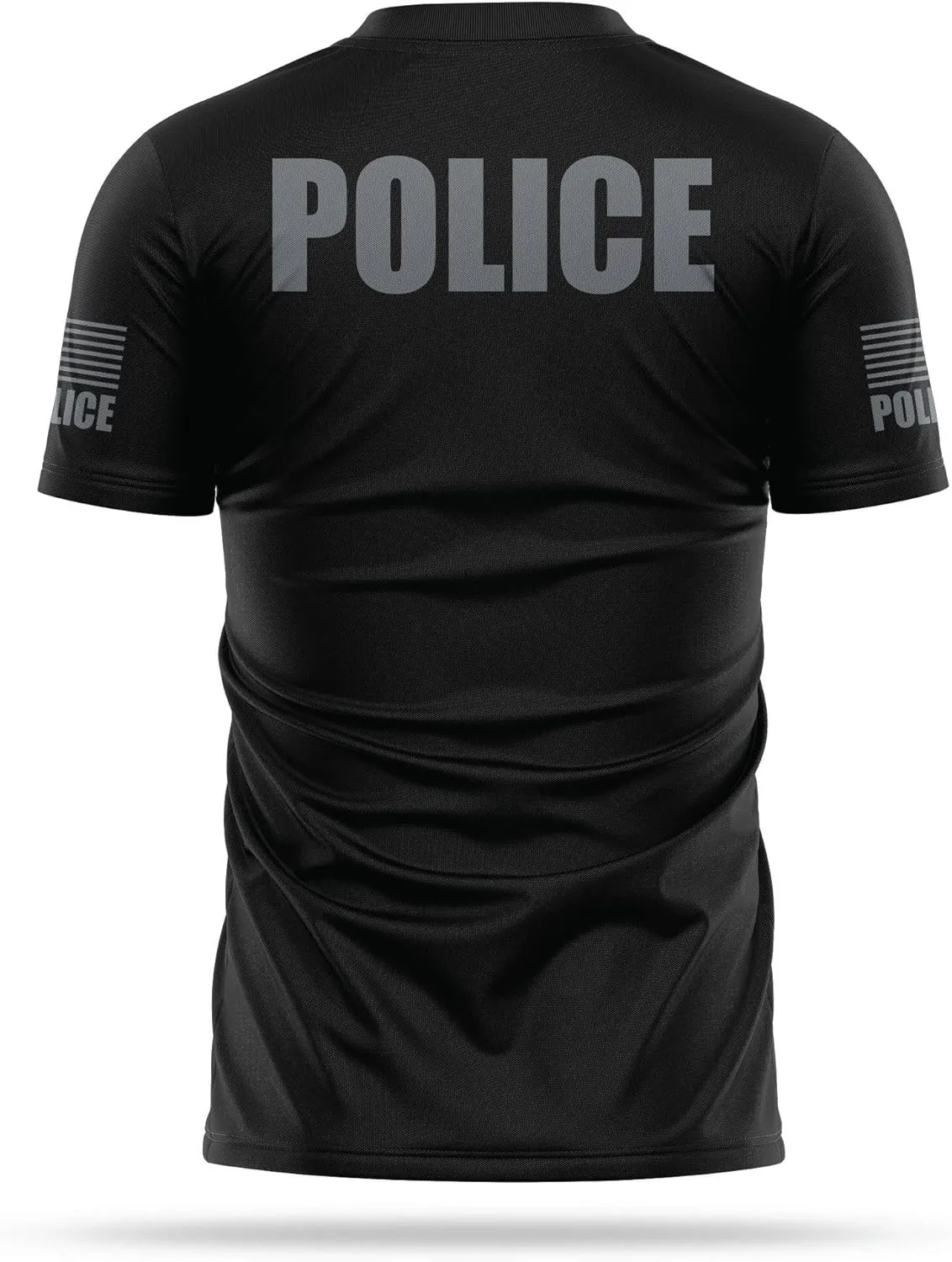 Police Utility Shirts for Men | USA Patriotic Lightweight Tee | Micro Polyester, Moisture-Wicking Quick-Dry Comfort.