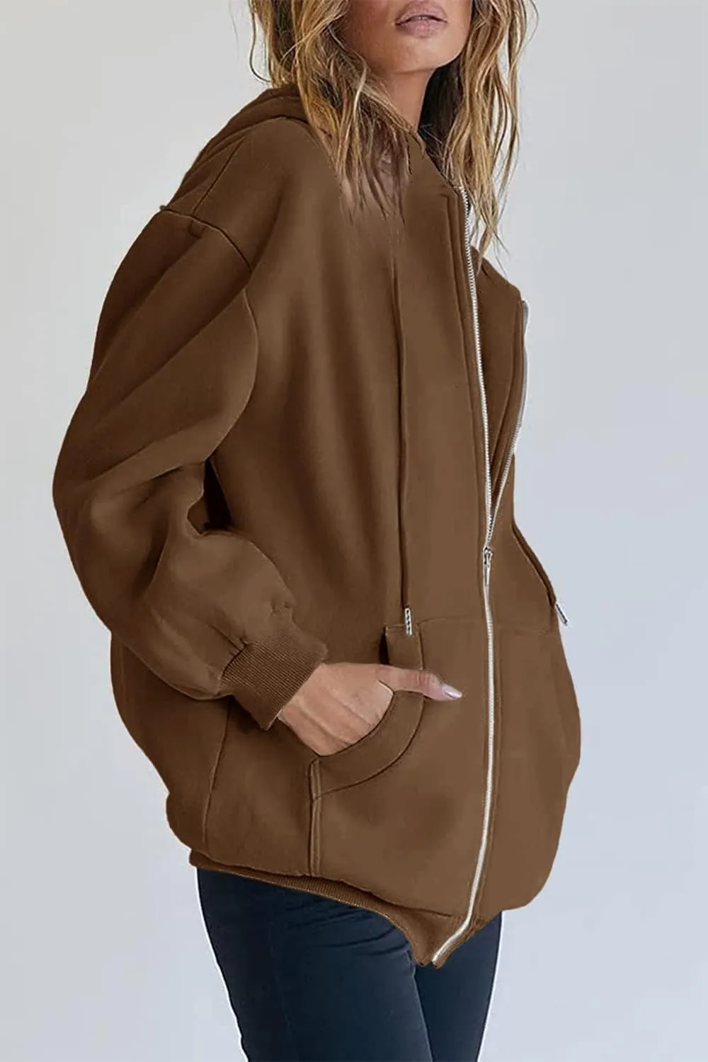 PRETTYGARDEN Women's Zip Up Y2K Hoodies Casual Long Sleeve Track Jackets with Pockets