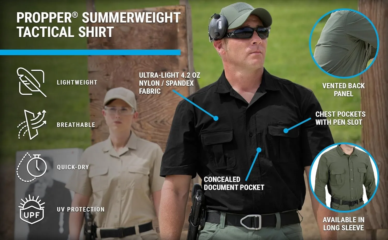 Propper Men's Summerweight Tactical Short Sleeve Shirt