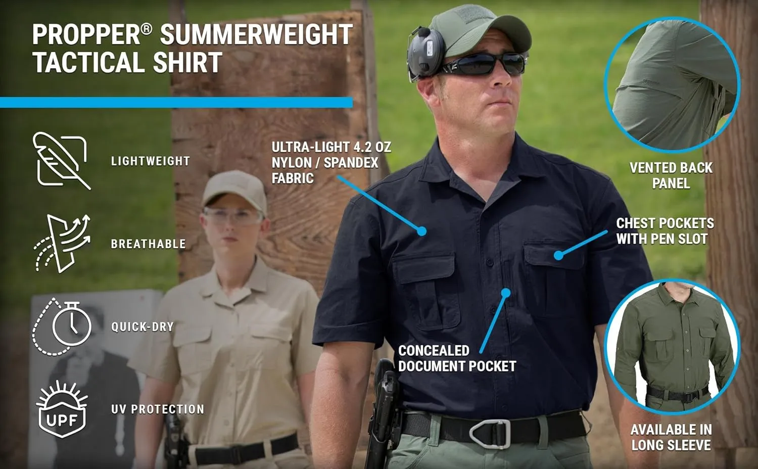 Propper Men's Summerweight Tactical Short Sleeve Shirt