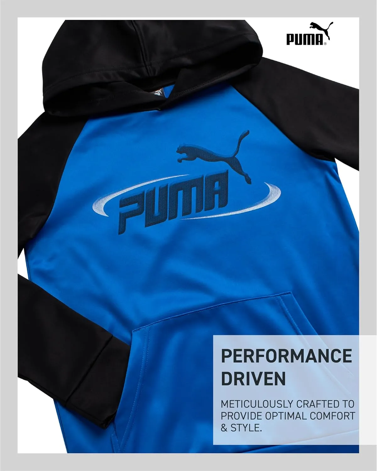 PUMA Boys' Athletic Hoodie - Performance Fleece Pullover Graphic Sweatshirt for Boys (Sizes: 8-20)
