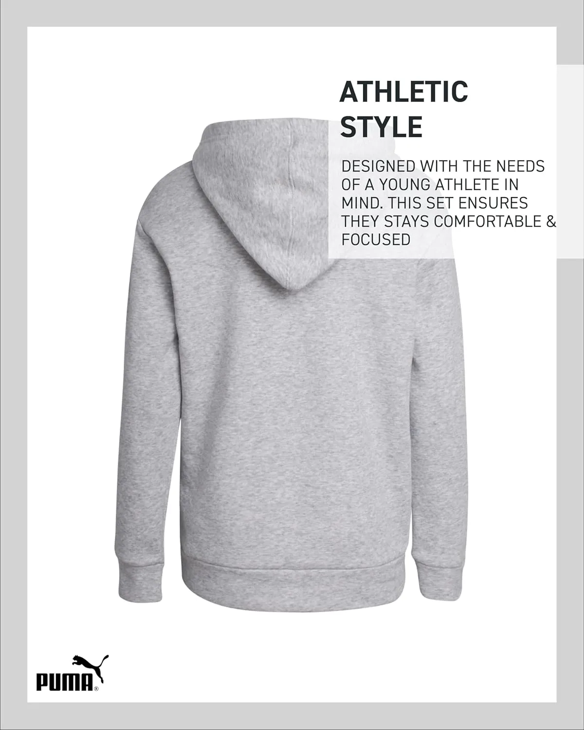 PUMA Boys' Athletic Hoodie - Performance Fleece Pullover Graphic Sweatshirt for Boys (Sizes: 8-20)