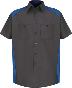 Red Kap Men's Motorsports Shirt, Short Sleeve