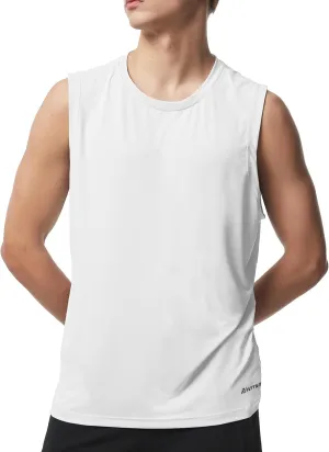 Riverruns Men's Sleeveless Tank Tops Quick Dry Workout Shirts for Gym Fitness Running Beach Swim