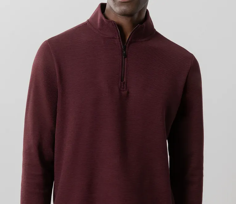 Robert Barakett Karuna Long-Sleeve Half Zip | Bordeaux