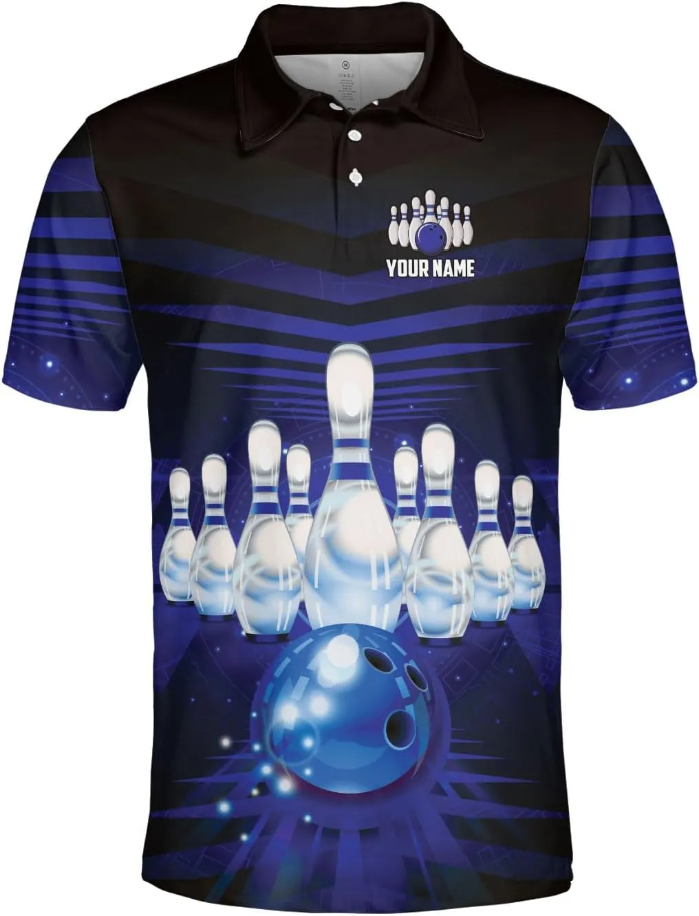 Royal Fight Personalized Bowling Polo 3D Shirts Custom Bowling Polo Bowling Shirt for Team Bowling Shirt Unisex for Men Women