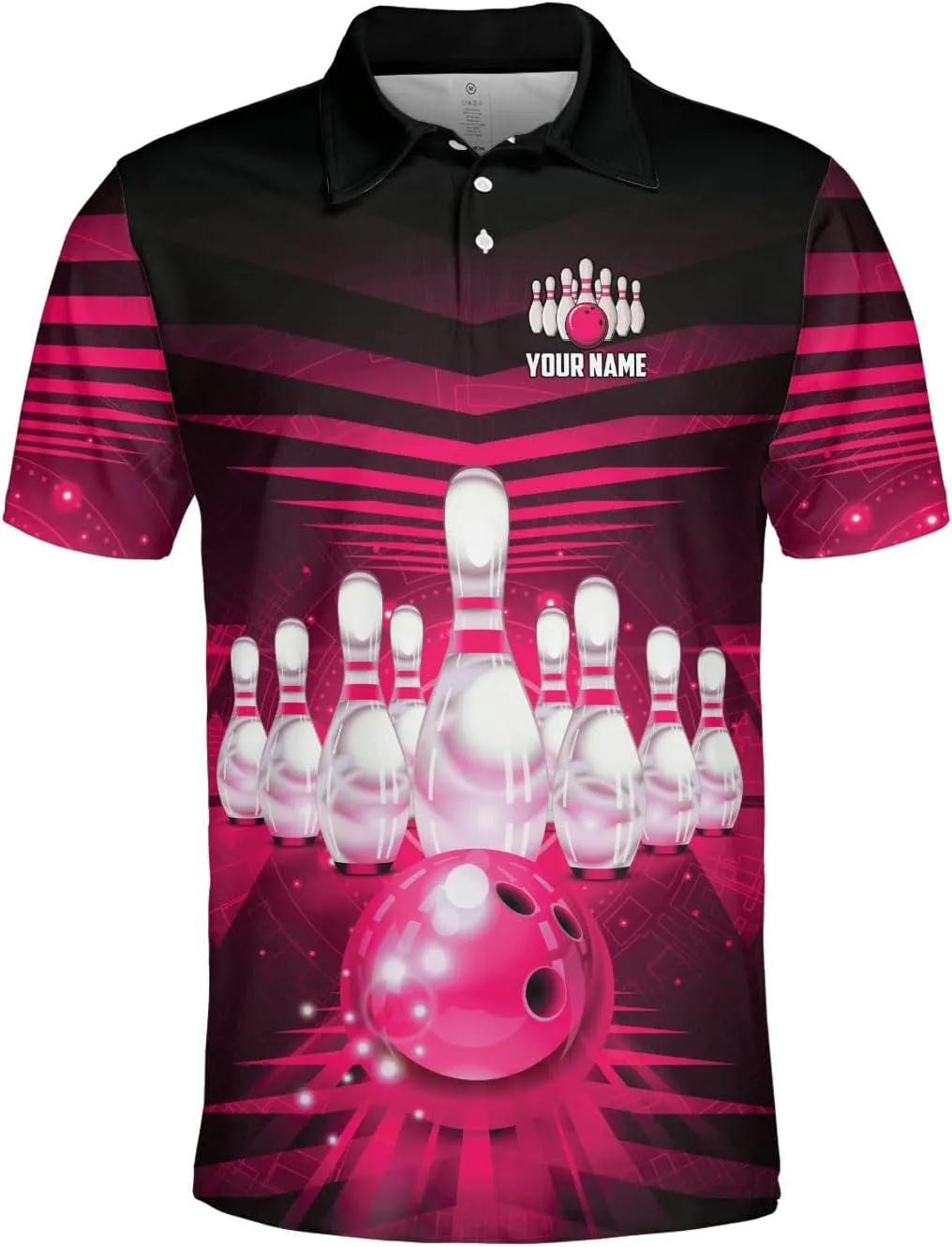 Royal Fight Personalized Bowling Polo 3D Shirts Custom Bowling Polo Bowling Shirt for Team Bowling Shirt Unisex for Men Women