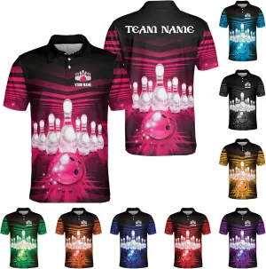 Royal Fight Personalized Bowling Polo 3D Shirts Custom Bowling Polo Bowling Shirt for Team Bowling Shirt Unisex for Men Women