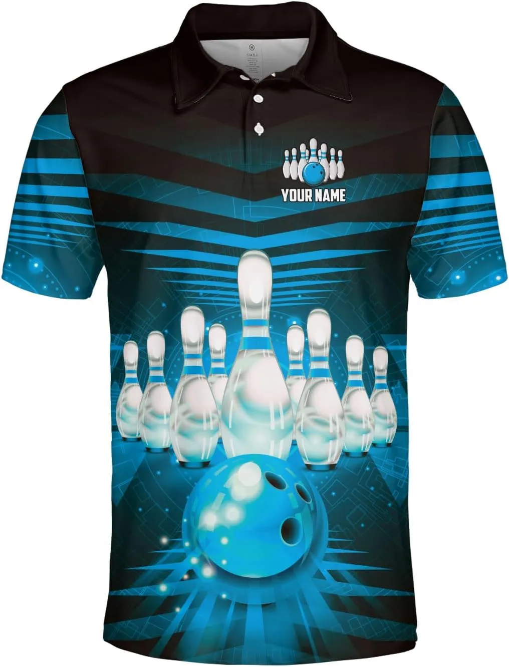 Royal Fight Personalized Bowling Polo 3D Shirts Custom Bowling Polo Bowling Shirt for Team Bowling Shirt Unisex for Men Women
