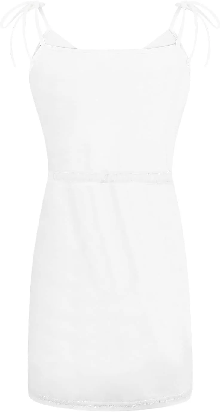 SERYU Women Summer Casual Sleeveless Dresses Spaghetti Strap V-Neck Mini Dress Party Beach Sundress with Pocket