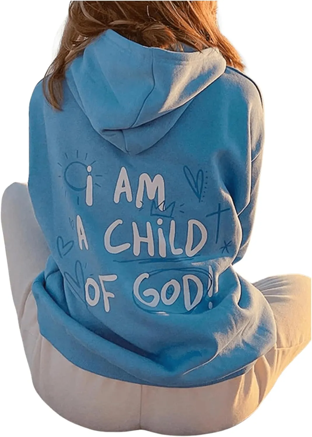 SHENHE Women's Oversized Graphic Hoodie Letter Print Casual Hoodie Pullover Sweatshirt