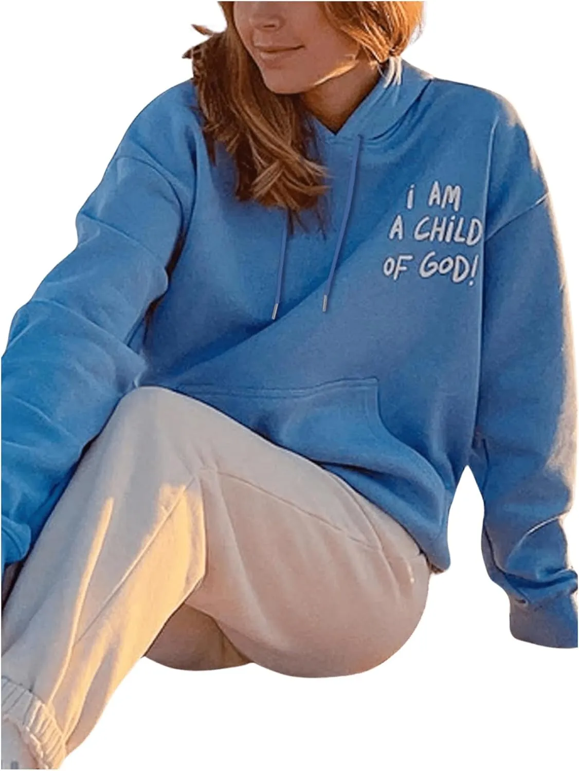 SHENHE Women's Oversized Graphic Hoodie Letter Print Casual Hoodie Pullover Sweatshirt