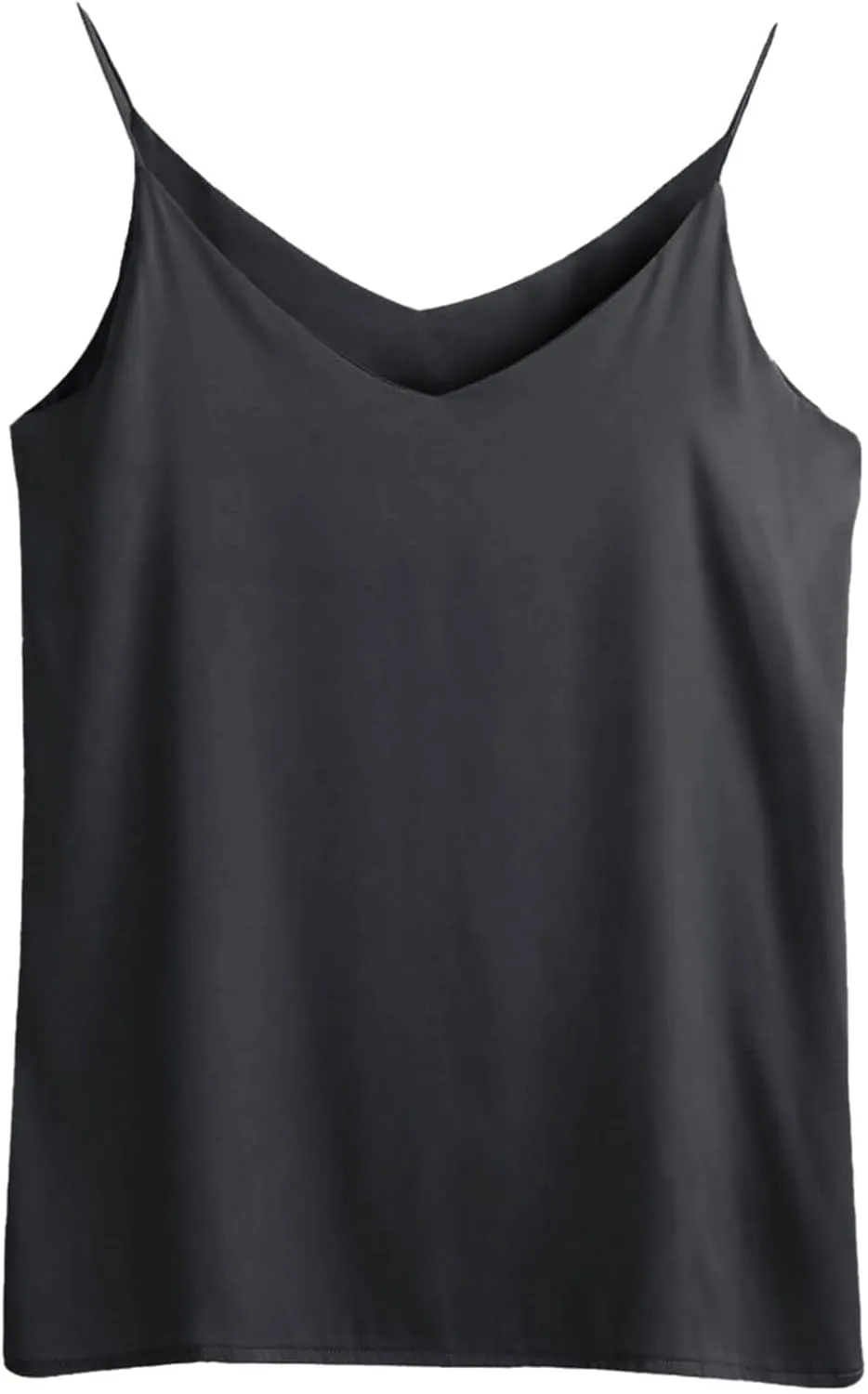 Silk Satin Tank Tops for Women V Neck Camisole Sleeveless Cami Tops Spaghetti Strap Dressy Casual Blouses Basic Tee