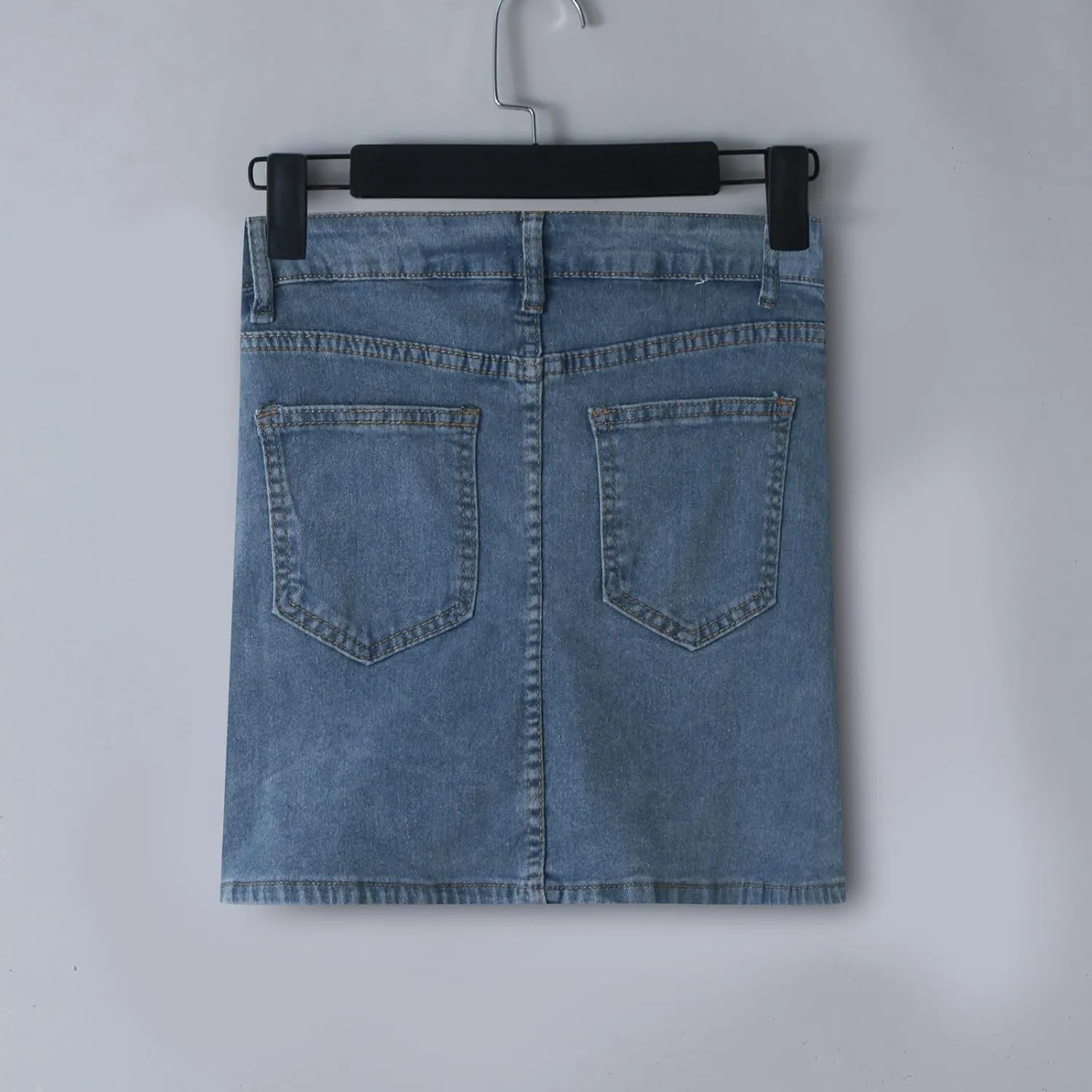 Skorts Skirts for Women Trendy Denim Casual Mini Skirt Side Slit High Waist Slim Fit Stretchy Teen Girls Jean Shorts