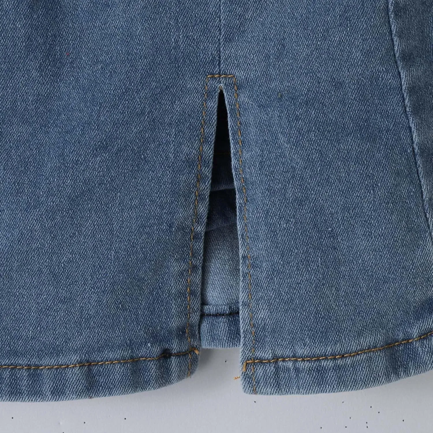 Skorts Skirts for Women Trendy Denim Casual Mini Skirt Side Slit High Waist Slim Fit Stretchy Teen Girls Jean Shorts
