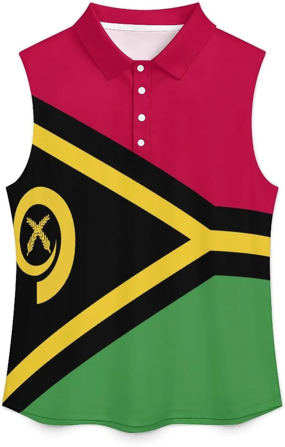 Sleeveless Shirts for Women American Flag V Neck Shirt Casual PO-LO Tank Top Pullover Quick Dry with Designs
