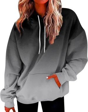 slqdgmryz Womens Oversized Hoodie Plus Size Tie Dye Preppy Swaetshirt with Pockets Comfort Cute Hoodies for Teen Girls