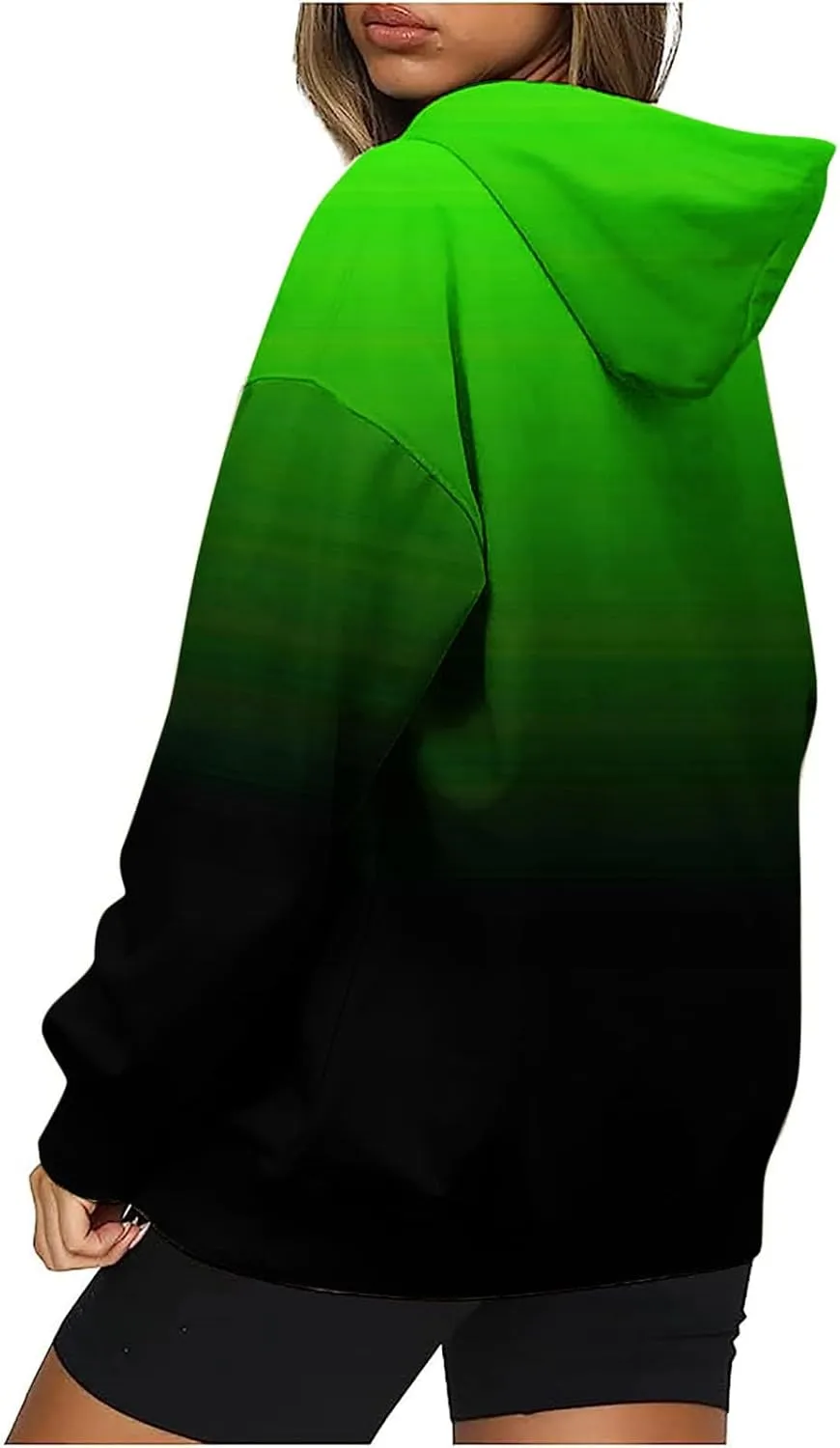 SMIDOW Oversized Hoodies For Women Trendy 2024 Gradient Plus Size Pullover Tops Teen Girls Fall Outfits Hooded Sweatshirt