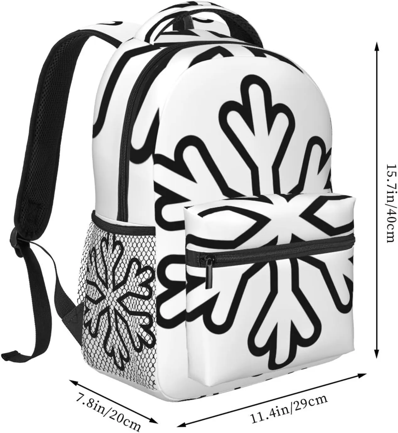 Snowflake Backpack Laptop Backpack Sports Travel Shoulder bag Light casual backpack