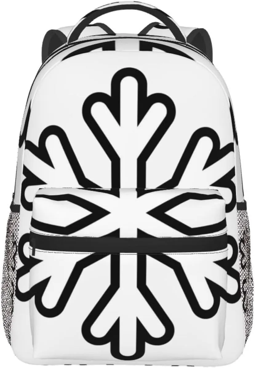 Snowflake Backpack Laptop Backpack Sports Travel Shoulder bag Light casual backpack