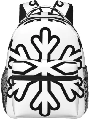 Snowflake Backpack Laptop Backpack Sports Travel Shoulder bag Light casual backpack