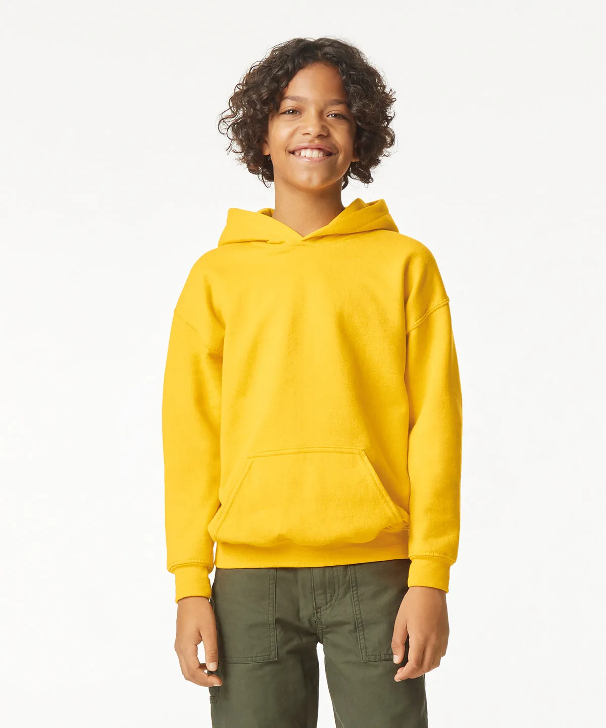 Softstyle midweight fleece youth hoodie | Navy