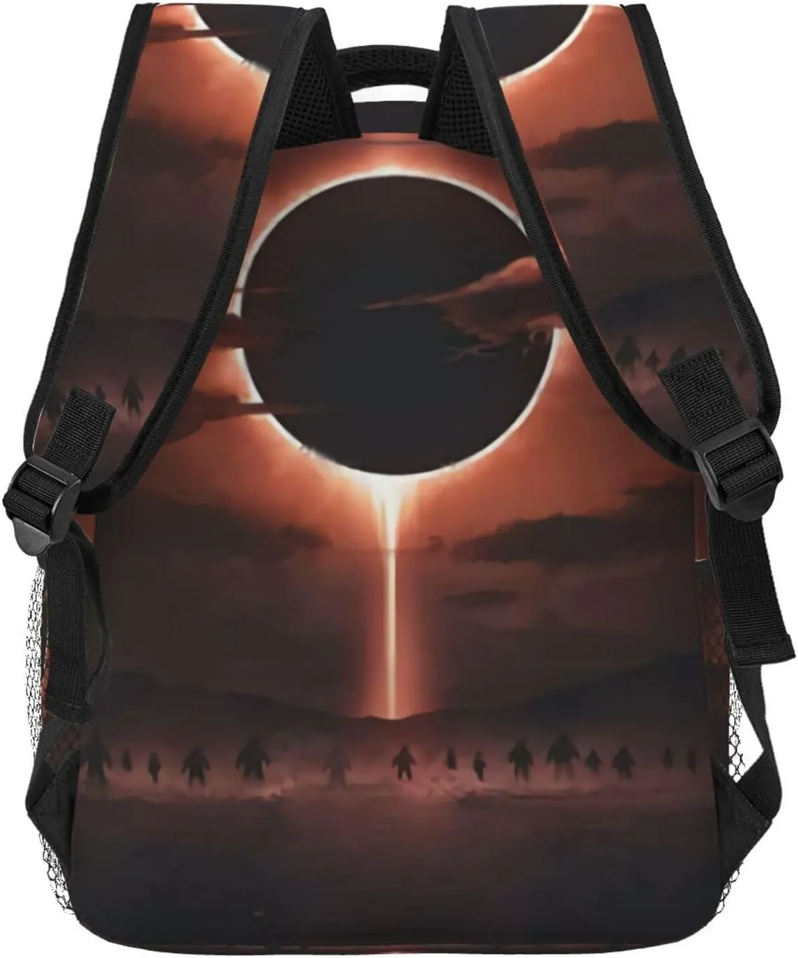 Solar Eclipse Black Hole Backpack Laptop Backpack Sports Travel Shoulder bag Light casual backpack