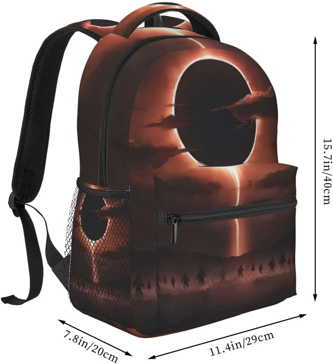 Solar Eclipse Black Hole Backpack Laptop Backpack Sports Travel Shoulder bag Light casual backpack