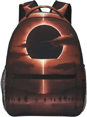 Solar Eclipse Black Hole Backpack Laptop Backpack Sports Travel Shoulder bag Light casual backpack