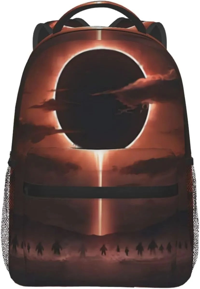 Solar Eclipse Black Hole Backpack Laptop Backpack Sports Travel Shoulder bag Light casual backpack